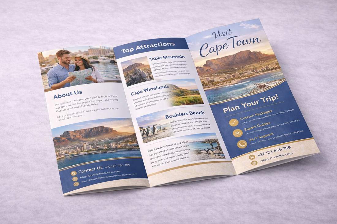 Litho Folded Leaflets printing at Print Hut Cape Town
