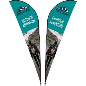Print Hut Legend 4M Sublimated Sharkfin Double-Sided Flying Banner - 1 complete unit