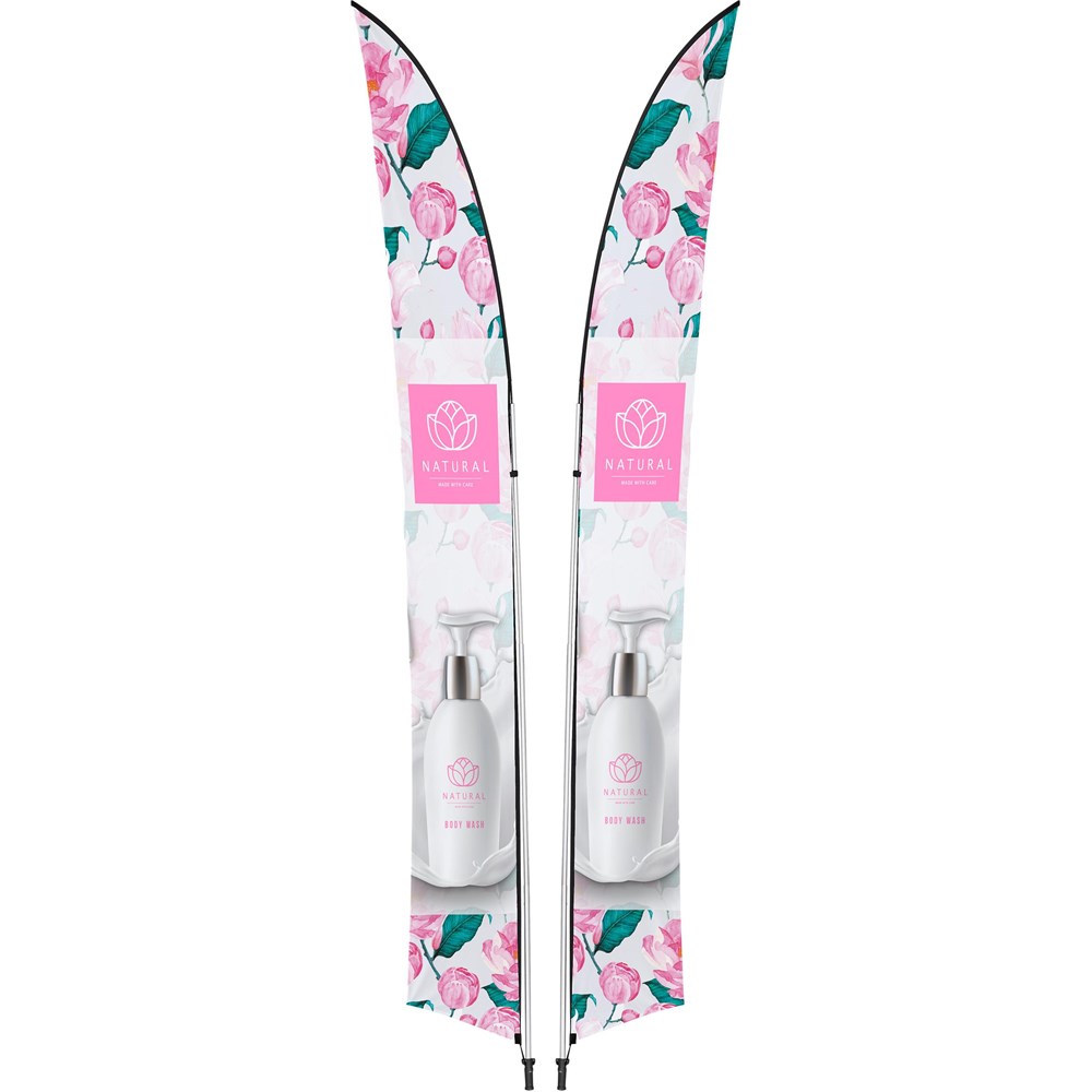 Print Hut Legend 4M Sublimated Arcfin Double-Sided Flying Banner - 1 complete unit