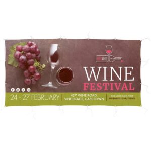 Print Hut Sublimated Display Fabric Banner 2.45m x 1.2m