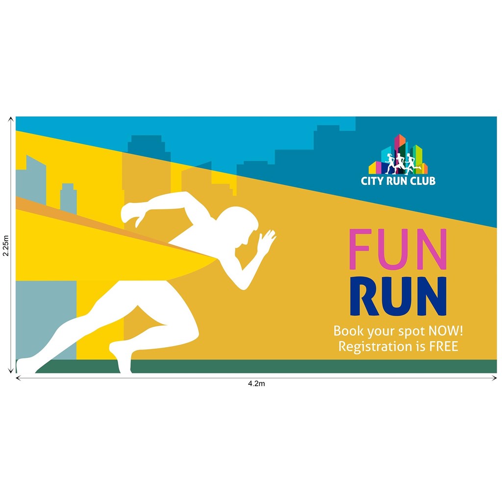 Print Hut Legend Curved Banner Wall Skin 4.2m x 2.25m (Excludes Hardware)